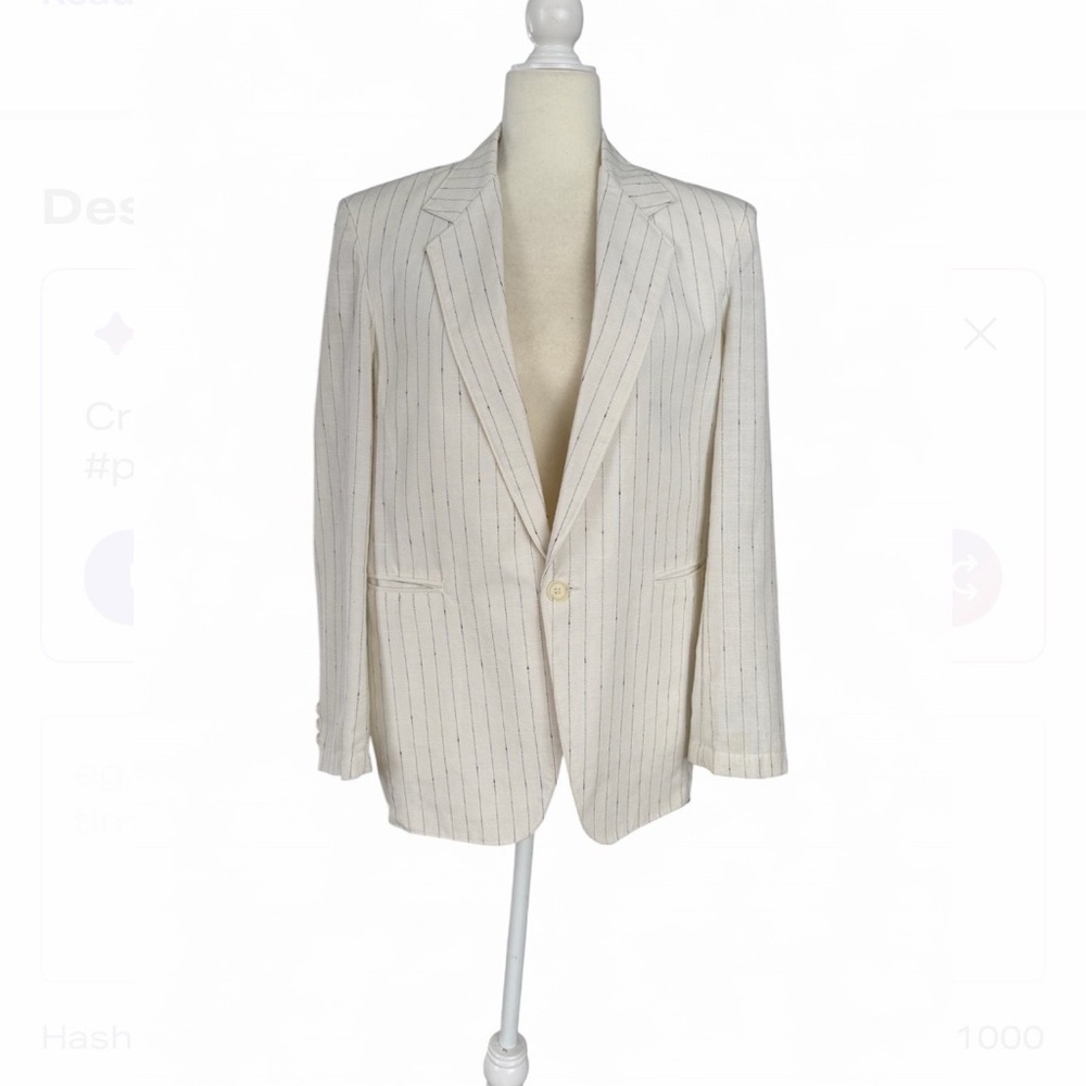 Woman’s Cream Pinstripe Blazer